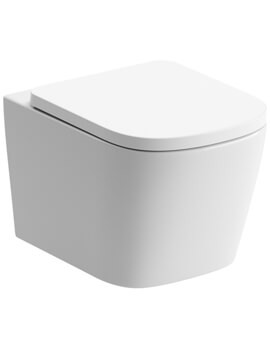 Tilia Rimless Wall Hung White WC Pan With Soft Close Seat