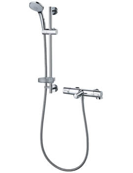 Ideal Standard Ceratherm 100 Chrome Thermostatic Exposed 2 Hole Bath Shower Pack - Image