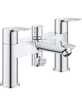 Grohe BauEdge Dual Lever Chrome Bath Shower Mixer Tap - Image