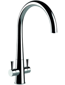 Clearwater Corona C Twin Lever Monobloc Kitchen Sink Mixer Tap - Image