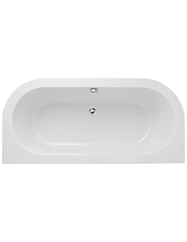 Joseph Miles Decadence 1700 x 800mm Back To Wall Double Ended Bath - Image