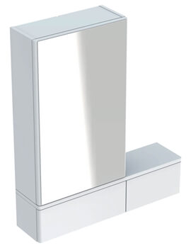 Selnova Square Mirror Cabinet With Two Pull-Down Door