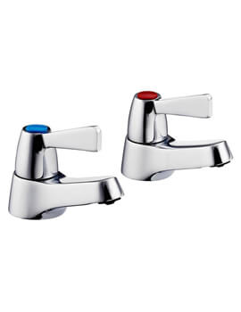 Alterna 21 3-4 Inch Pair Of Bath Pillar Taps With Lever Handles