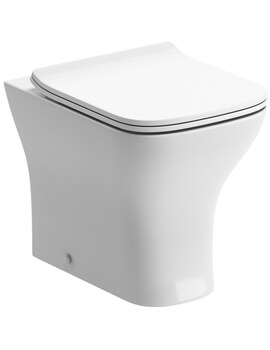 Joseph Miles Cedarwood Back To Wall White WC Pan With Seat - Image