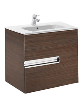 Victoria-N 585mm Textured Wenge Finish Vanity Unit With 2 Drawer