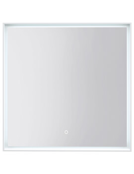 Rosie 800 x 600mm White Wooden Framed LED Mirror