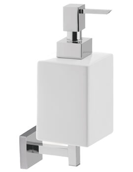 Lissi Wall Mounted Soap Dispenser - Chrome And White
