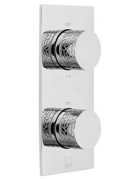 Omika 2 Outlet And 2 Handle Concealed Chrome Thermostatic Valve