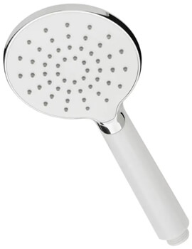 Lesley Universal White And Chrome Single Spray Hand Shower