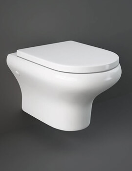 Compact 525mm Wall Hung Rimless Pan With Hidden Fixations And Soft Close Seat