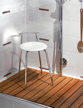 Smedbo Outline White 600mm Shower Chair - Image
