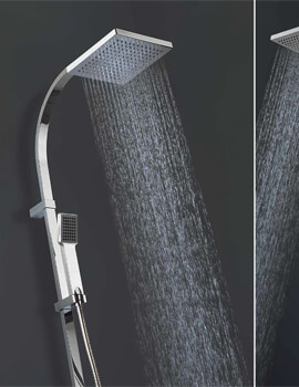 Crosswater Planet Shower Diverter With Fixed Head And Handset Kit Chrome - Image