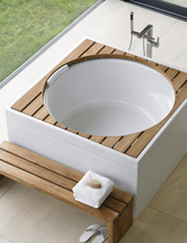 Duravit Blue Moon 1400 x 1400mm Built In Or For Panel Bath With Frame - Image