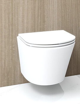 IMEX Arco 520mm White Wall Hung WC Pan With Fixing - Image