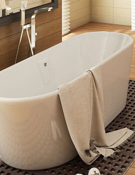 Pura Essence 1500 x 640mm White Freestanding Bath - PB109 - Image