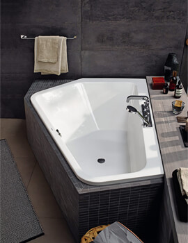 Duravit Paiova 1900mm x 1400mm Right-Left 5 Corner Built In Bath With Frame - Image