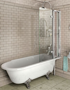 Burlington Hampton 1700 x 750mm White Right Hand Freestanding Bath - Image