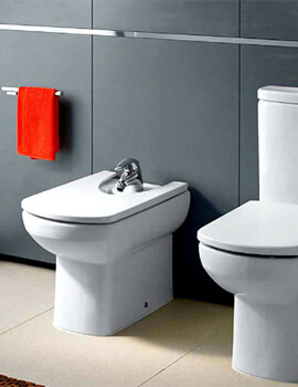 Roca Senso Back To Wall White Bidet With One Tap Hole 570mm - 357517000 - Image