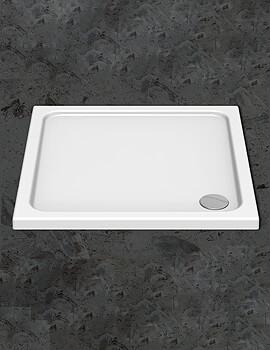 Kudos Kstone Acrylic Capped Square Shower Tray White