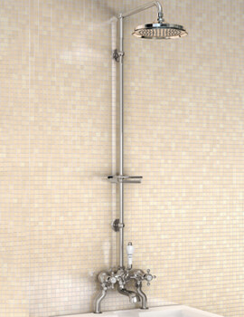 Burlington Chrome Bath Shower Mixer With Shower Arm And Rose - Image