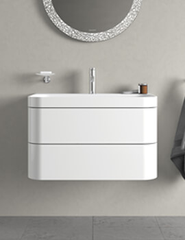 Duravit Happy D.2 Plus Wall Mounted Vanity Unit With C-Bonded Basin - Image