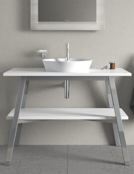 Duravit Cape Cod White Beech Solid Wood Floor Standing Furniture Unit - Image