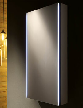 Meloso 500 x 700mm Silver Single Door Mirror Cabinet