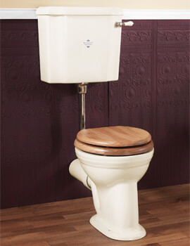 Silverdale Victorian Old English White Low Level Pan And Cistern - Image