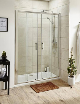Nuie Pacific 1850mm High Double Sliding Shower Door - Image