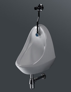 RAK Jazira 355 x 330 x 445mm White Urinal Bowl With Brackets - Image