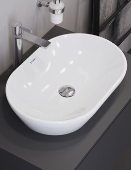 Duravit D-Neo 600mm Wide Oval Countertop Basin - Image