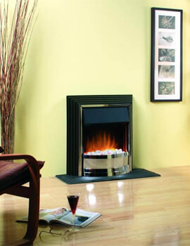 Dimplex Zamora Black And Chrome Freestanding Electric Fire - Image
