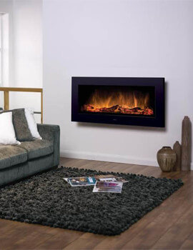 Dimplex SP16 Optiflame Wall Mounted Black Electric Fire - Image