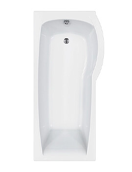 Roca Giralda Left Hand Acrylic White Shower Bath 1700 x 800mm - 1235L2000 - Image