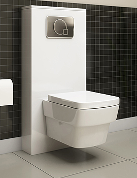 IMEX Echo Gloss White WC Cistern Frame Furniture Cover 500mm