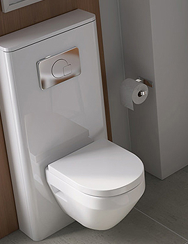 IMEX Flite 550mm White Gloss WC Cistern Frame Furniture Cover - Image