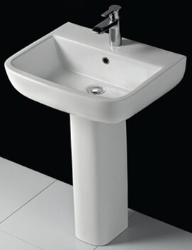 Series 600 1 Tap Hole Basin 520mm With Pedestal