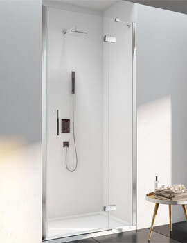 6 Series Recess Frame-less Inline Hinged Shower Door 2000mm Height