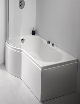 Carron Arc 5mm Acrylic White Shower Bath 1700 x 700-850mm - Image