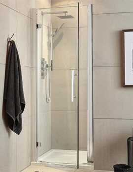 Hudson Reed Apex 1900mm High Hinged Shower Door - Image
