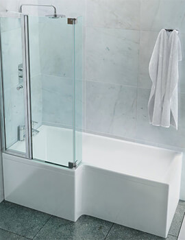 Cleargreen Ecosquare Left Handed Shower Bath 1700 x 850mm