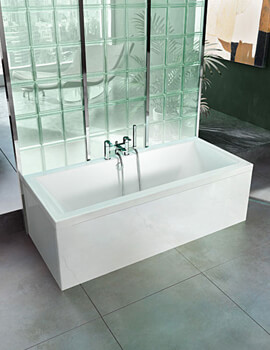 Cleargreen Enviro Rectangular Double Ended White Bath 1800 x 800mm Square