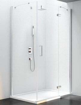 6 Series Frame-less Plus Sizes Inline Hinged Shower Door 2000mm Height