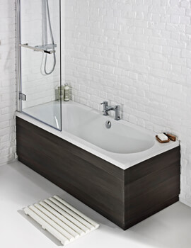 Aqua Duo Round Straight Double Ended White Bath - Sizes And Variants Available - Image
