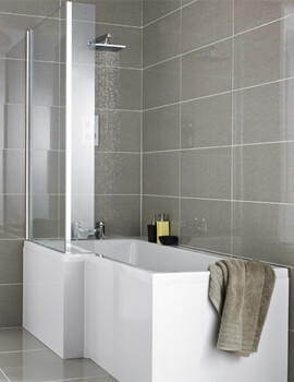 Square White Shower Bath Set