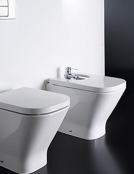 Roca The Gap Moulded Floor Standing White Bidet 540mm Projection - Image