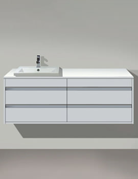 Ketho 1400 x 550mm Wall Mounted 4 Drawer Unit For Vanity Basin