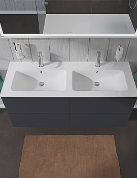 L-Cube 1290mm Wide 4 Drawers Wall Mounted Vanity Unit For Me By Starck Basin