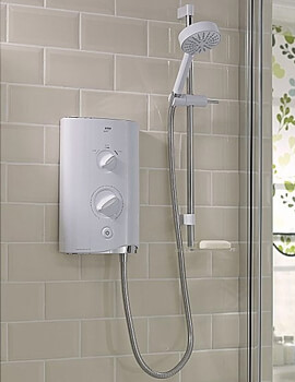 Mira Sport Thermostatic Electric Shower 9.8 KW White And Chrome - 1.1746.006 - Image