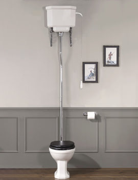 Silverdale Empire High Level WC Pan With Cistern White